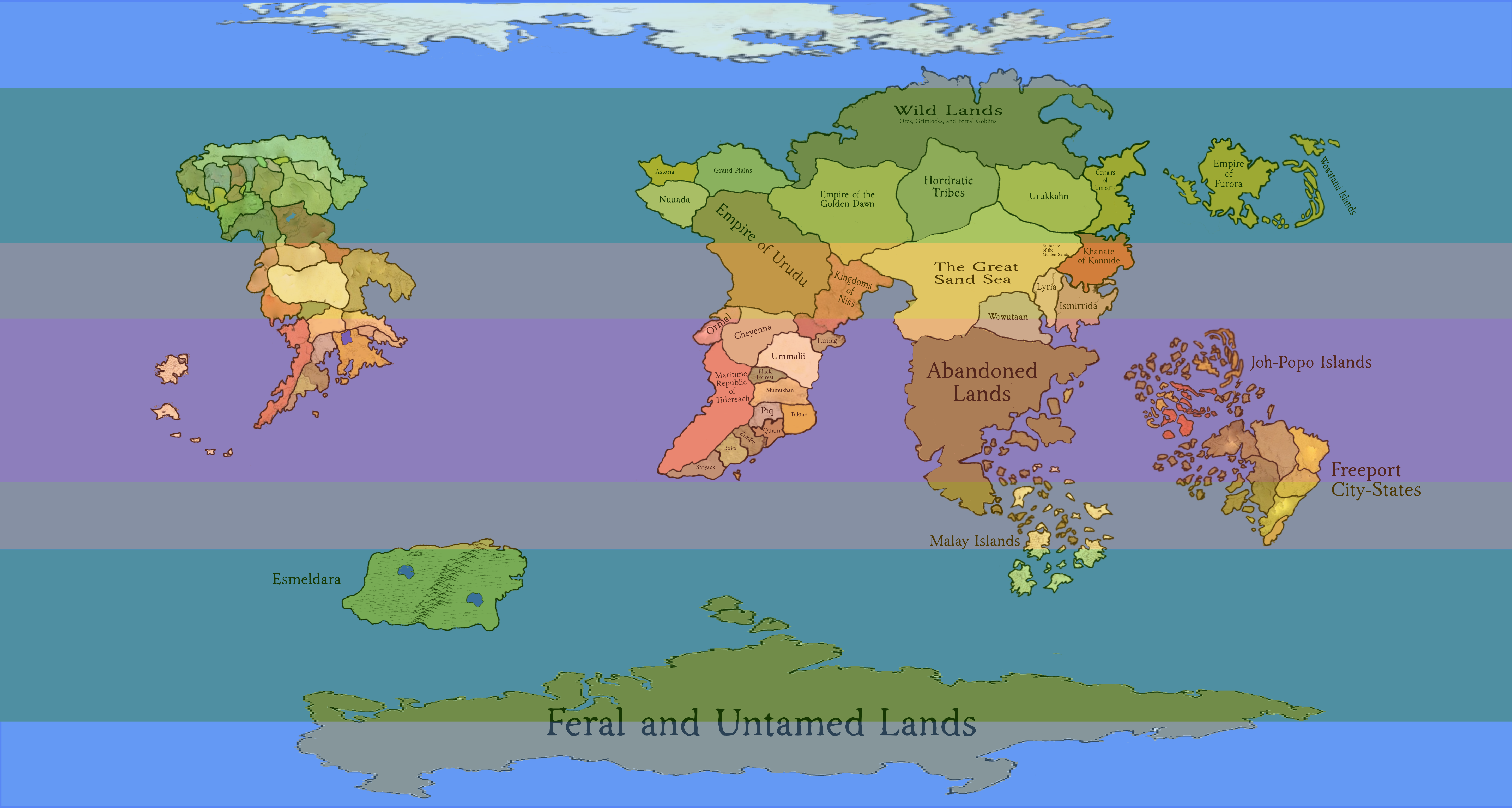 World Map of Aethoria
